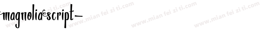 Magnolia Script字体转换